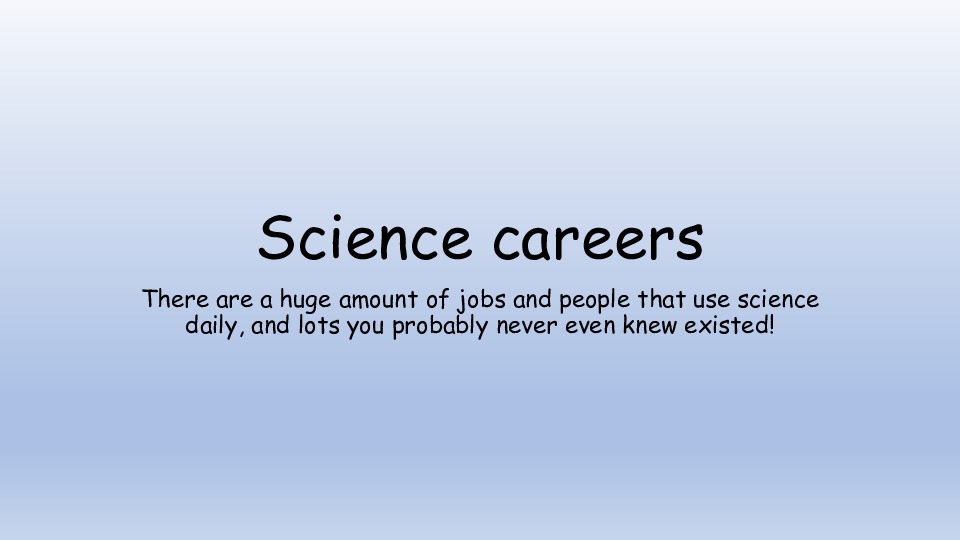 TB careers in science